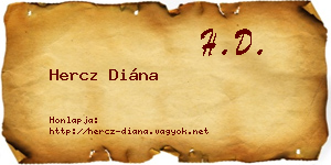 Hercz Diána névjegykártya